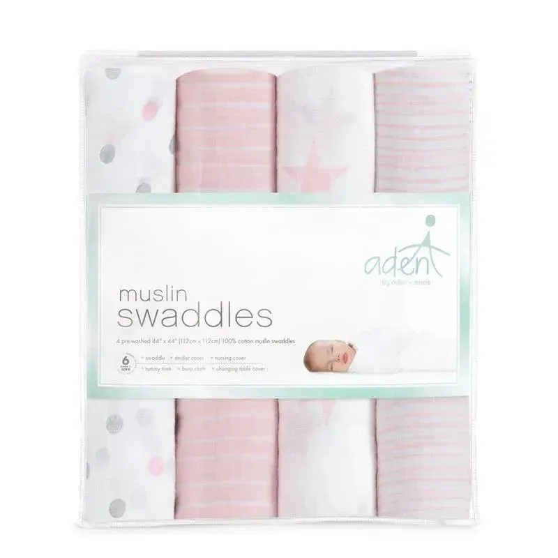 Aden   Anais Muslin Swaddle Doll, 4-Pack