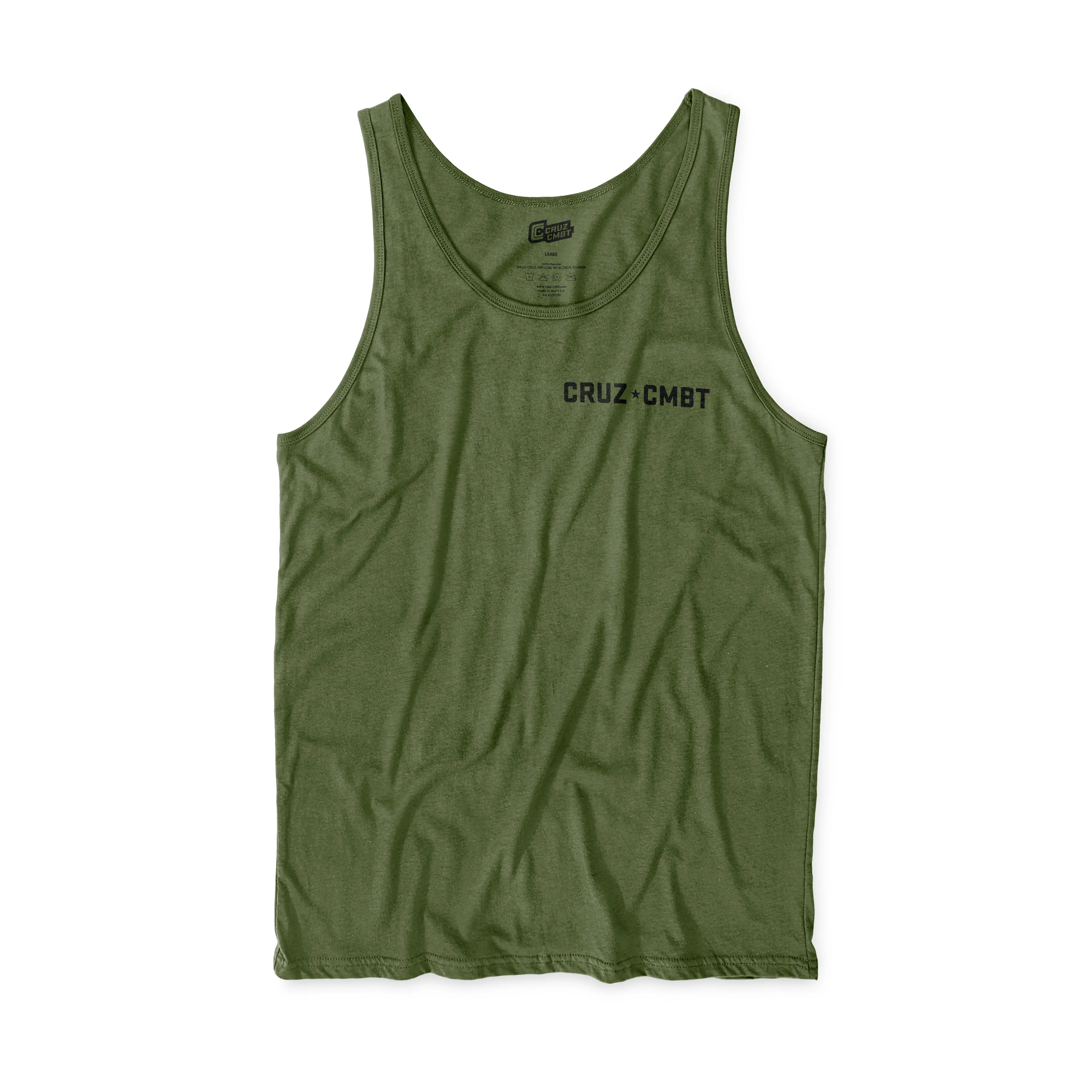 Base Collection men's performance tank, o.d. green