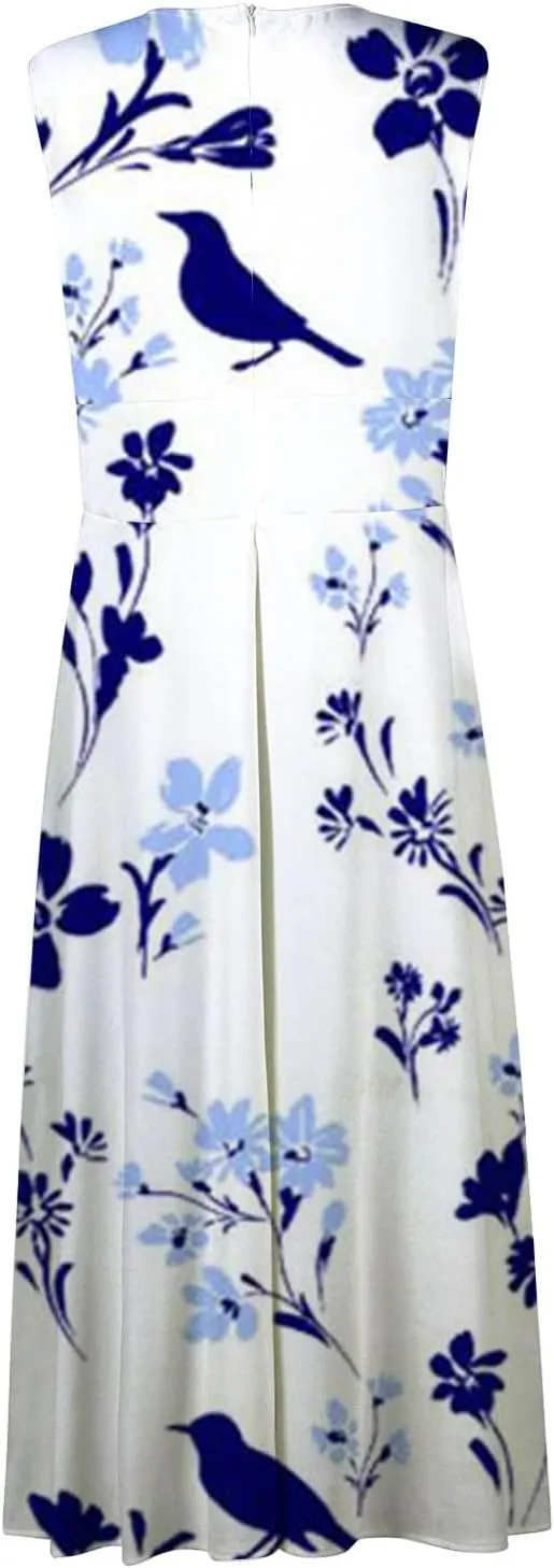 Beach Dresses for Women Summer Trendy Elegant V Neck Wrap Floral Boho Dress Flowy Ruched Maxi Dress
