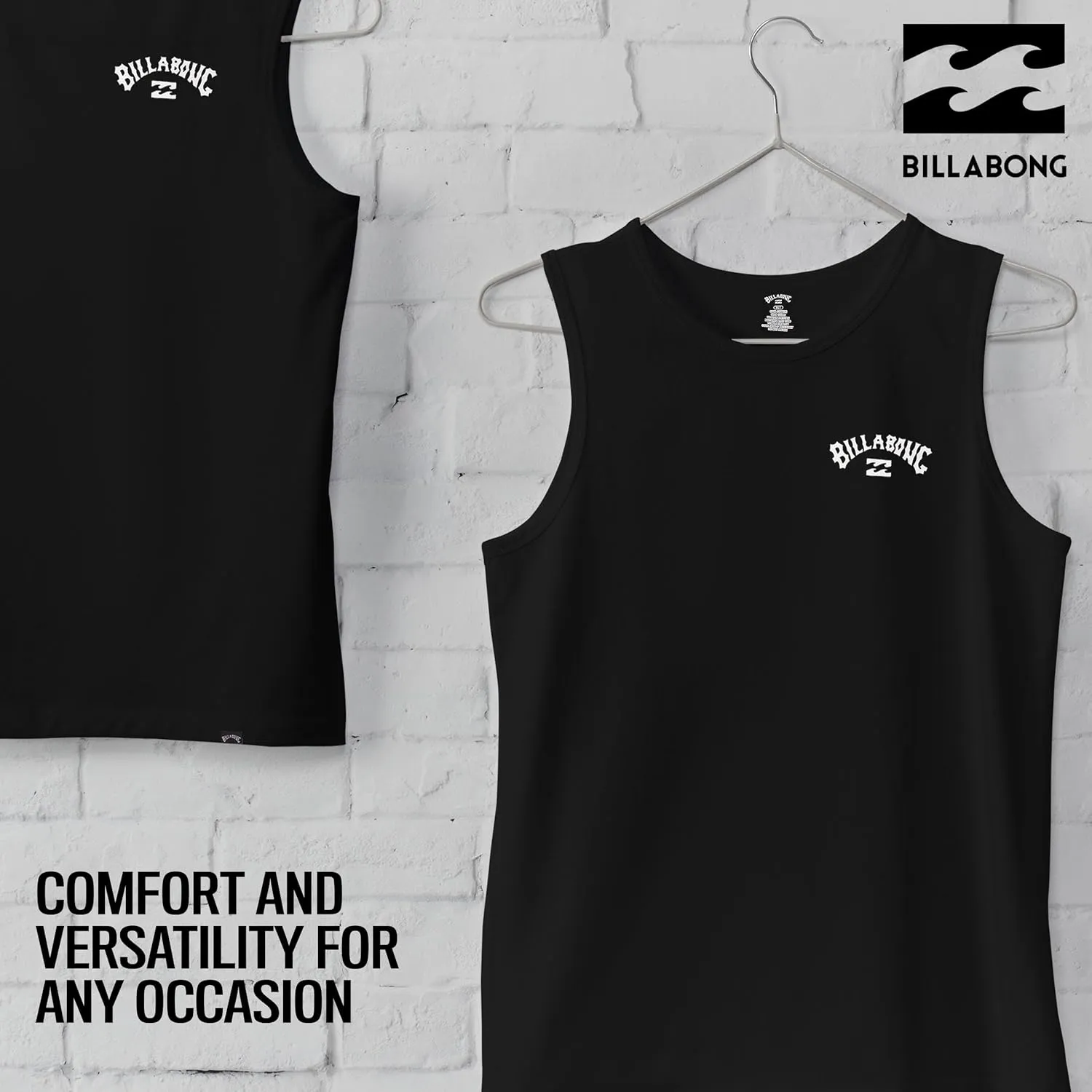 Billabong Big and Tall Tank Tops for Men - Cotton Mens Sleeveless Muscle T Shirt