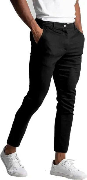 Bizgent Chinos, Chinos Pants Men, Slim Fit Pants Pants for MenClassic-Fit Wrinkle-Resistant Slim Fit Pants