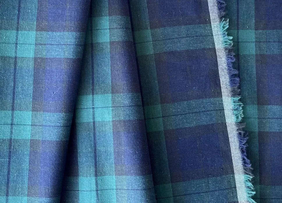 Black Watch Plaid Quilting Cotton