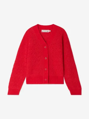 Bonpoint Girls Gemina Cardigan in Red