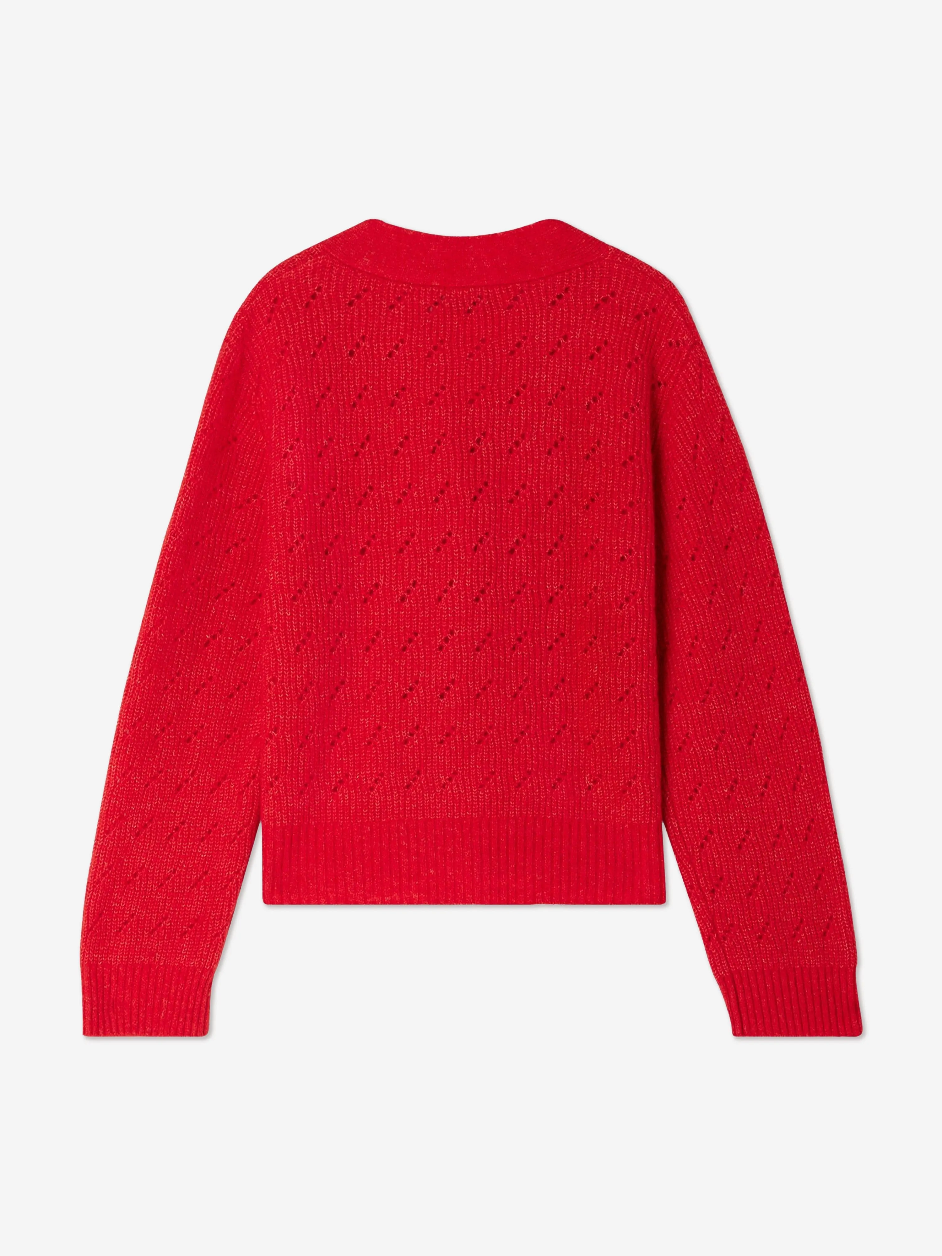 Bonpoint Girls Gemina Cardigan in Red