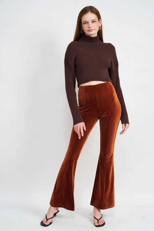 Boxy Turtleneck Cropped Top