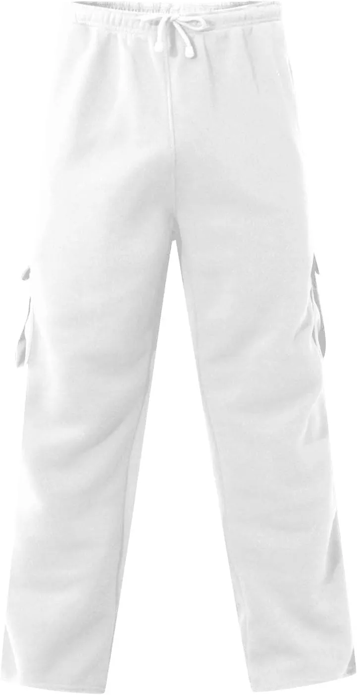 Cargo Pants for Men Baggy Sweatpants Plus Size Drawstring Straight Leg Work Pants with Pockets Jogger Hiking Pants