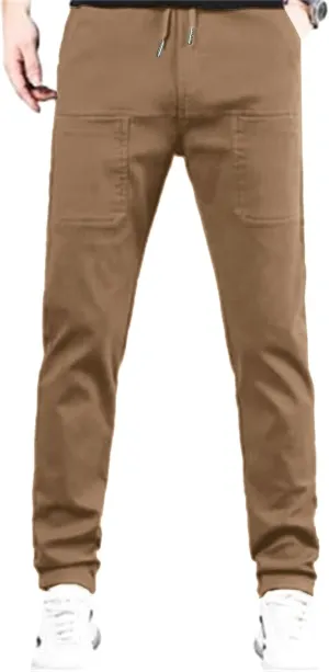 Cargo Pants for Men Hiking Casual Slim Fit Stretch Slacks Big Tall Flat Front Flex Golf Straight Pants