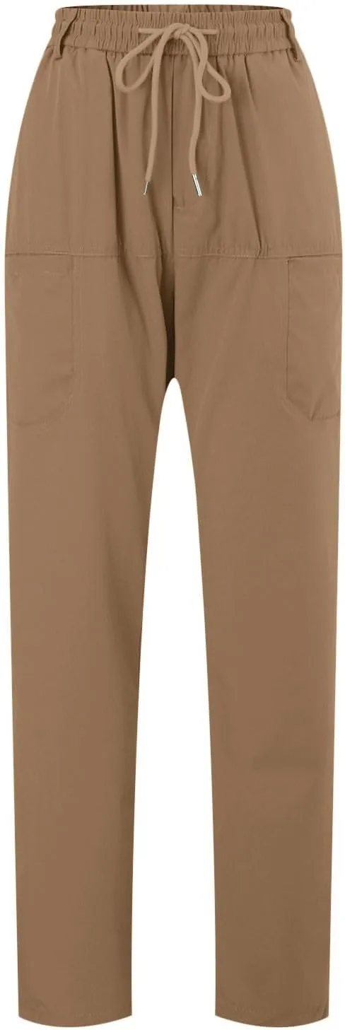 Cargo Pants for Men Hiking Casual Slim Fit Stretch Slacks Big Tall Flat Front Flex Golf Straight Pants