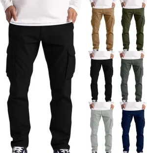 Cargo Pants for Men Slim Fit Plus Size Work Pants 3XL-5XL Stretch Casual Outdoor Hiking Pants Twill Denim Cargo Pants