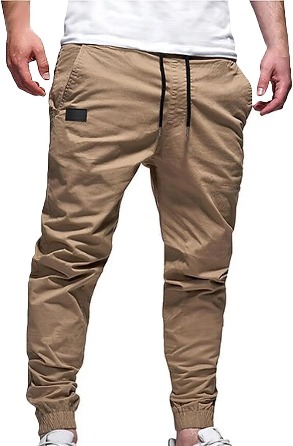 Casual Joggers Pants for Men Slim-Fit Sweatpants Cargo Pants Outdoor Running Jogging Workout Pants with Pockets