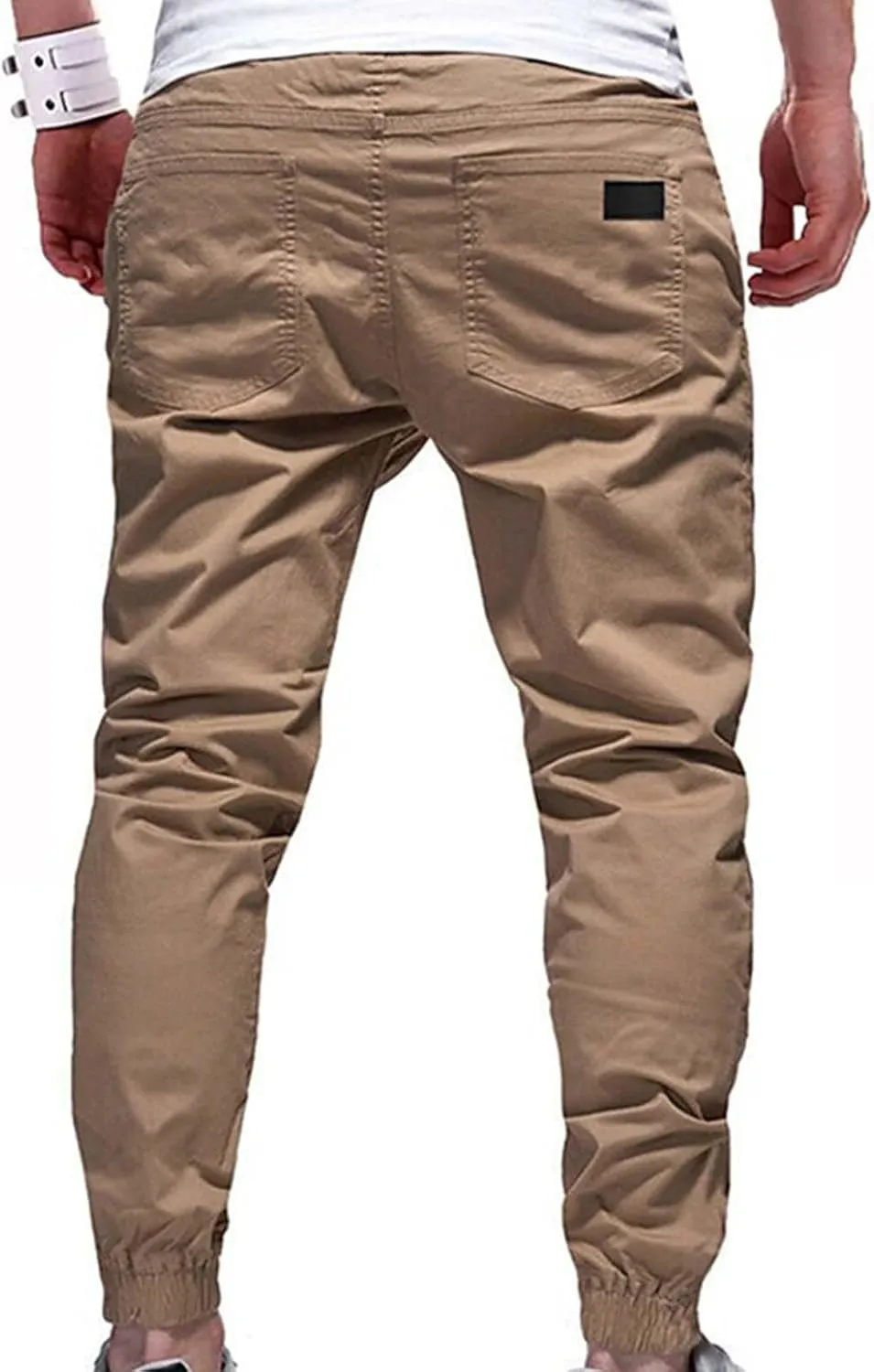 Casual Joggers Pants for Men Slim-Fit Sweatpants Cargo Pants Outdoor Running Jogging Workout Pants with Pockets