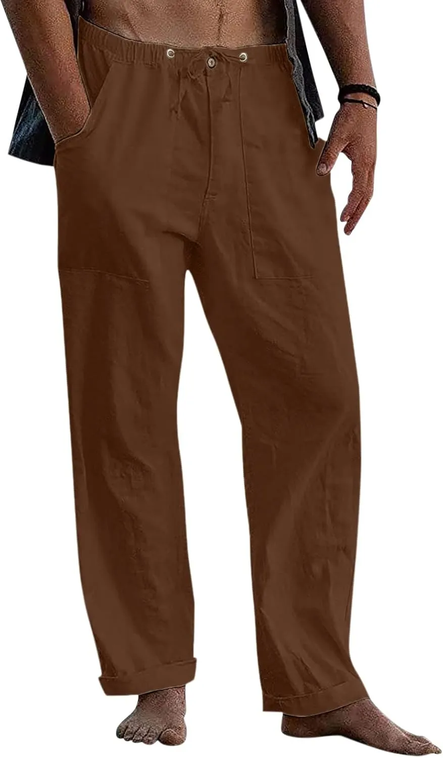 Casual Work Pants for Men Mens Casual Dress Pants Men's Slim-Fit Wrinkle- Flat-Front Chino Straight Fit Twill Pant