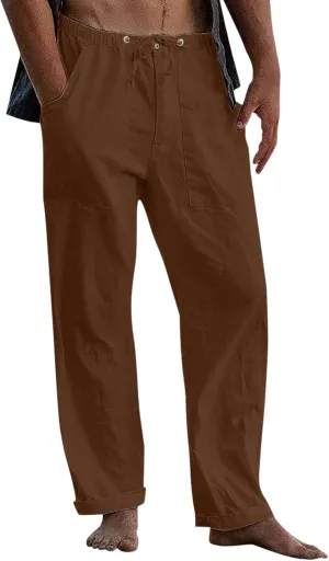 Casual Work Pants for Men Mens Casual Dress Pants Men's Slim-Fit Wrinkle- Flat-Front Chino Straight Fit Twill Pant
