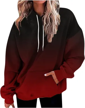 Ceboyel Women Tie Dye Oversized Sweatshirts Long Sleeve Pullover Hoodies Loose Fit Sweater Tops Teen Girls Trendy Clothing
