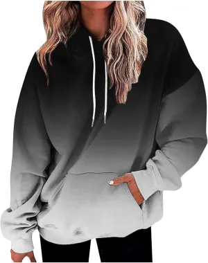Ceboyel Women Tie Dye Oversized Sweatshirts Long Sleeve Pullover Hoodies Loose Fit Sweater Tops Teen Girls Trendy Clothing