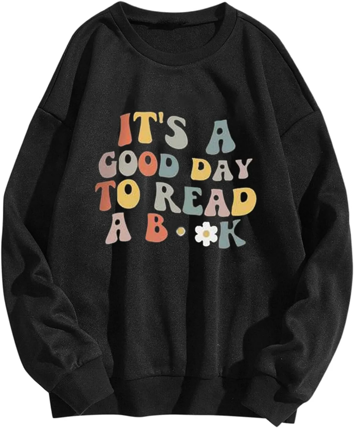 Ceboyel Womens Letter Graphic Print Sweatshirts Crew Neck Pullover Tops Long Sleeve Cute Shirts Trendy Girls Teen Clothes