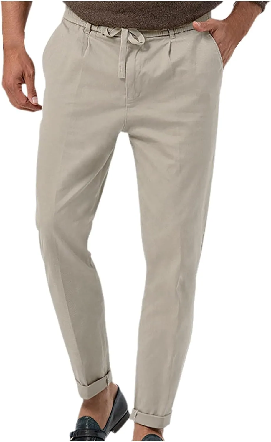 Chinos Pants for Men's,Fashion Chino Dress Pants Classic Suit Trousers Slim Fit Skinny Straight Leg Dress Trousers