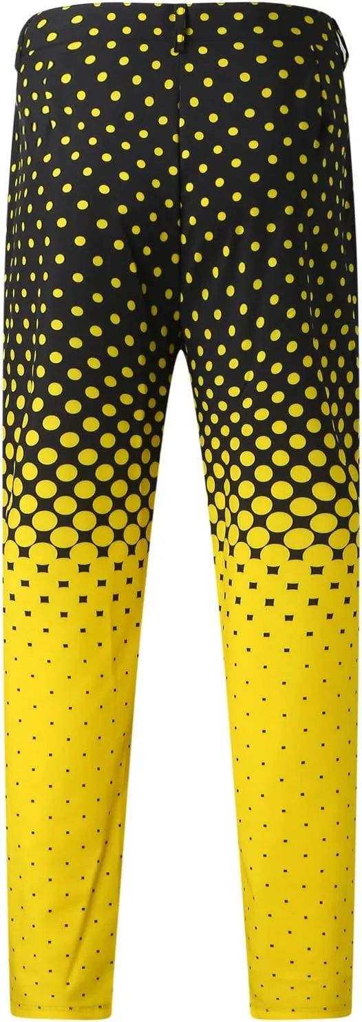 Chinos Pants for Men's,Fashion Print Zipper Button Slim Fit Formal Dress Pants Work Skinny Dress Trousers