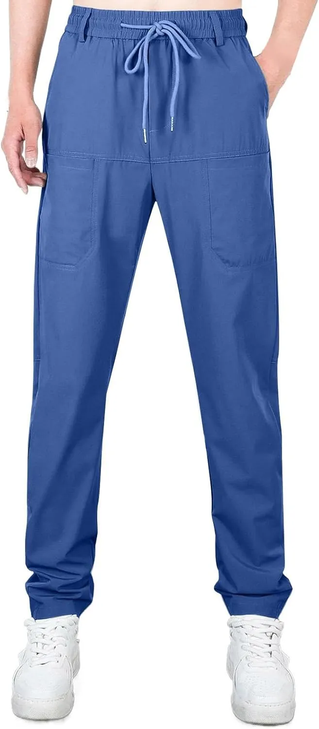 Chinos Pants Men, Stretch Active Chino Pants Slim Fit Mens Slacks Tapered Pants Twill Cargo Casual Pants Golf Jogger