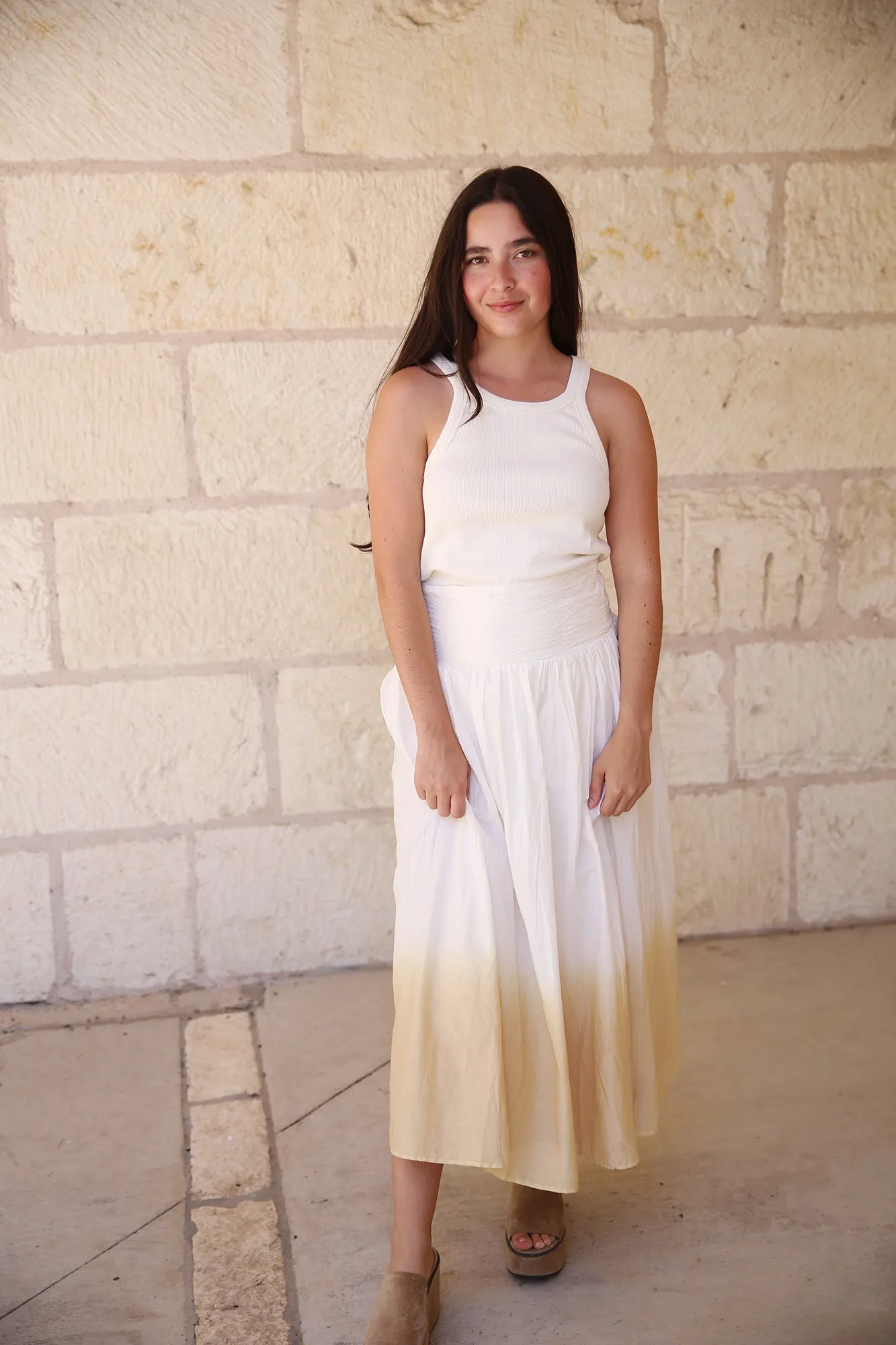 Corrientes Kristel Midi Skirt Off White