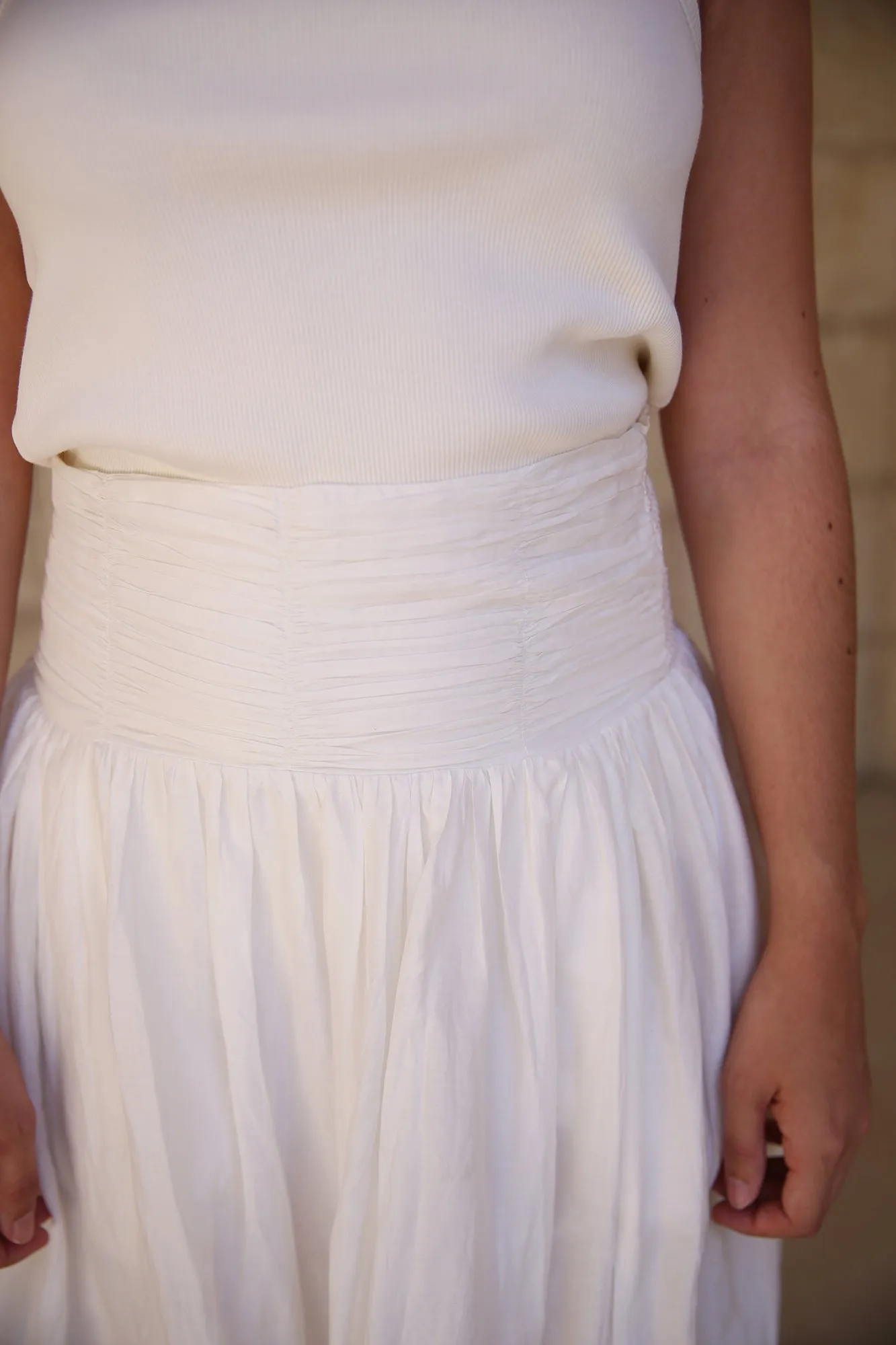 Corrientes Kristel Midi Skirt Off White