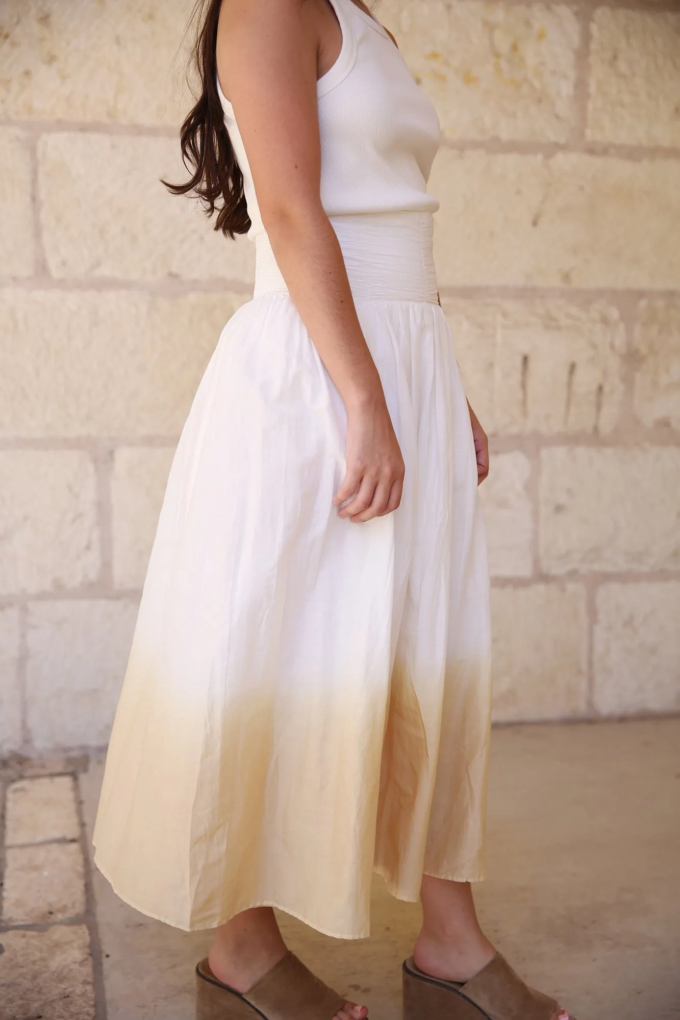 Corrientes Kristel Midi Skirt Off White