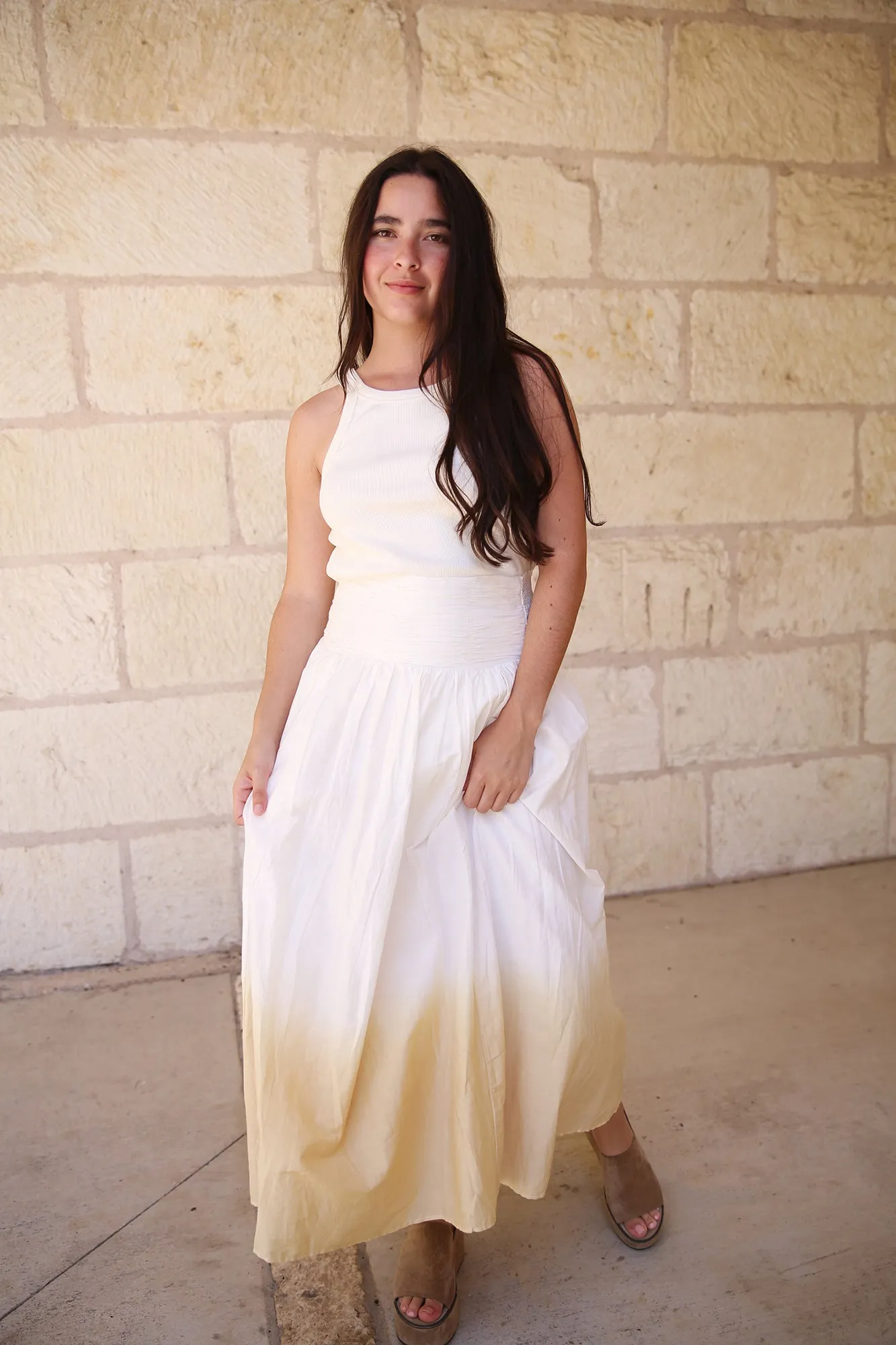 Corrientes Kristel Midi Skirt Off White