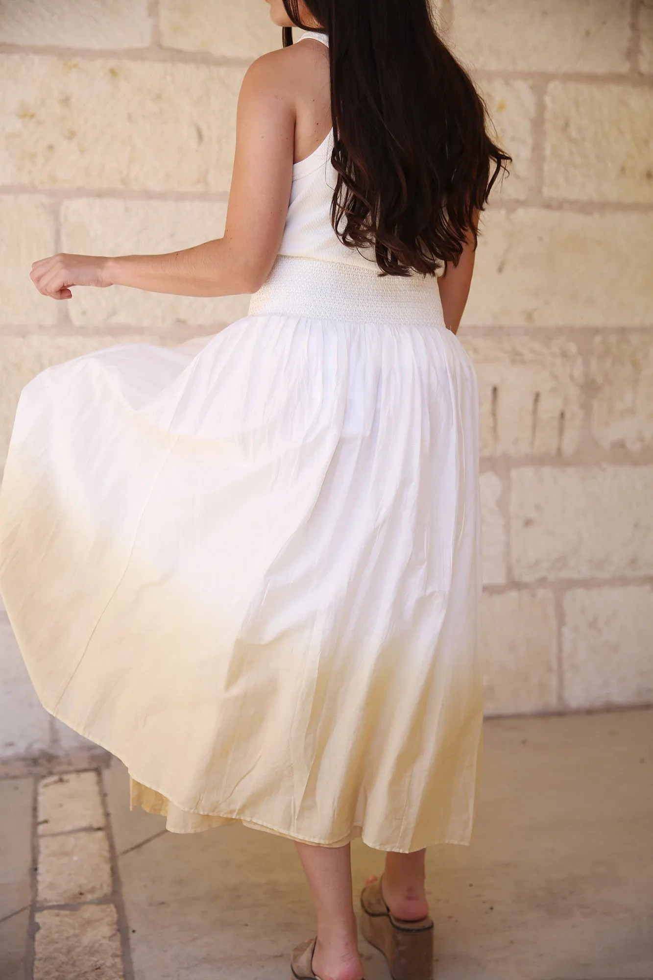Corrientes Kristel Midi Skirt Off White