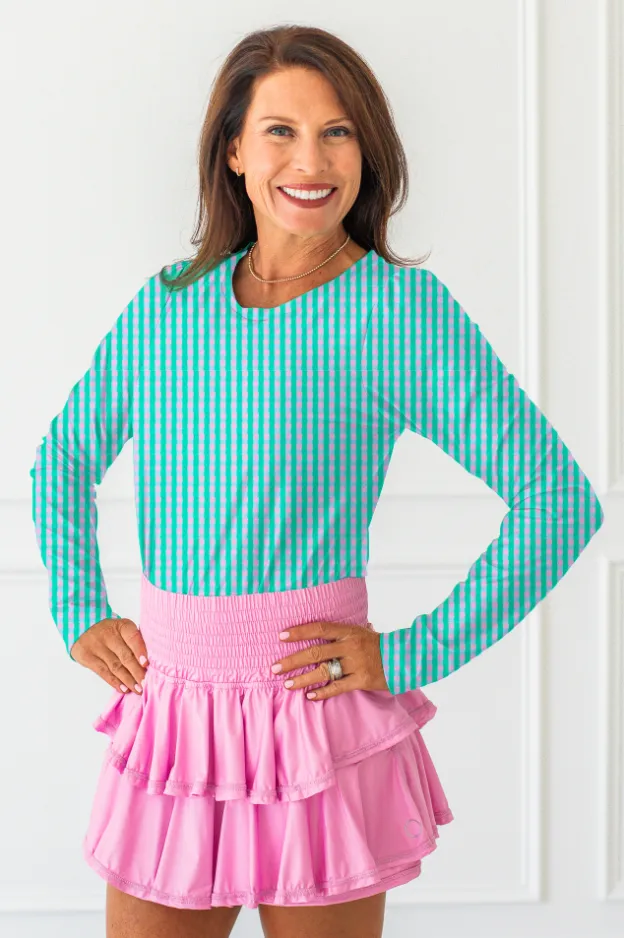 Crew Top Long Print - Palm