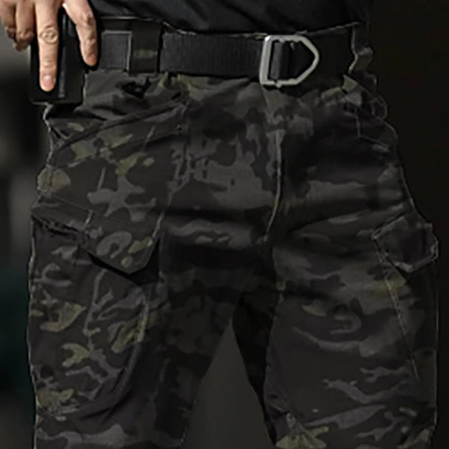 CRNTCEM Mens Camo Cargo Pants Straight Leg Army Combat Military Trousers Cotton Tactical Work Hunting Camouflage Pants