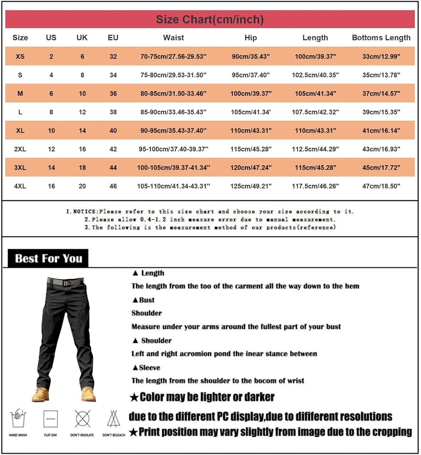 CRNTCEM Mens Camo Cargo Pants Straight Leg Army Combat Military Trousers Cotton Tactical Work Hunting Camouflage Pants