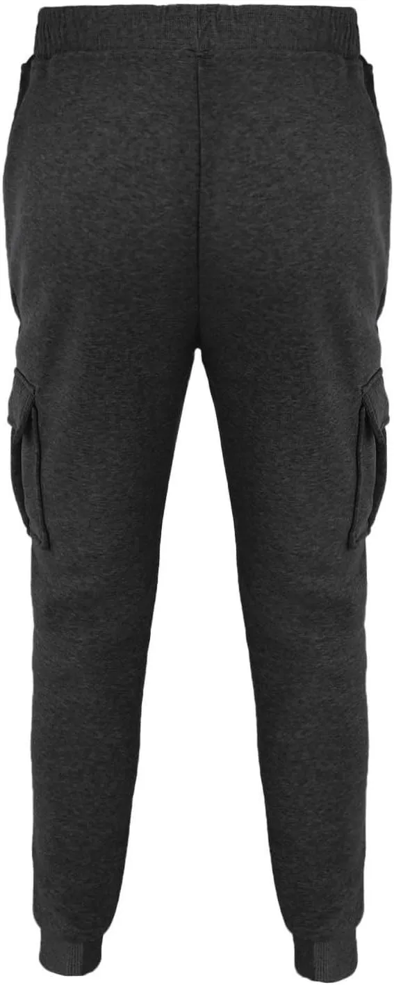 CRNTCEM Men's Cotton Tracksuit Bottoms Drawstring Straight Leg Athletic Jogging Pants Summer Workout Running Cargo Trousers