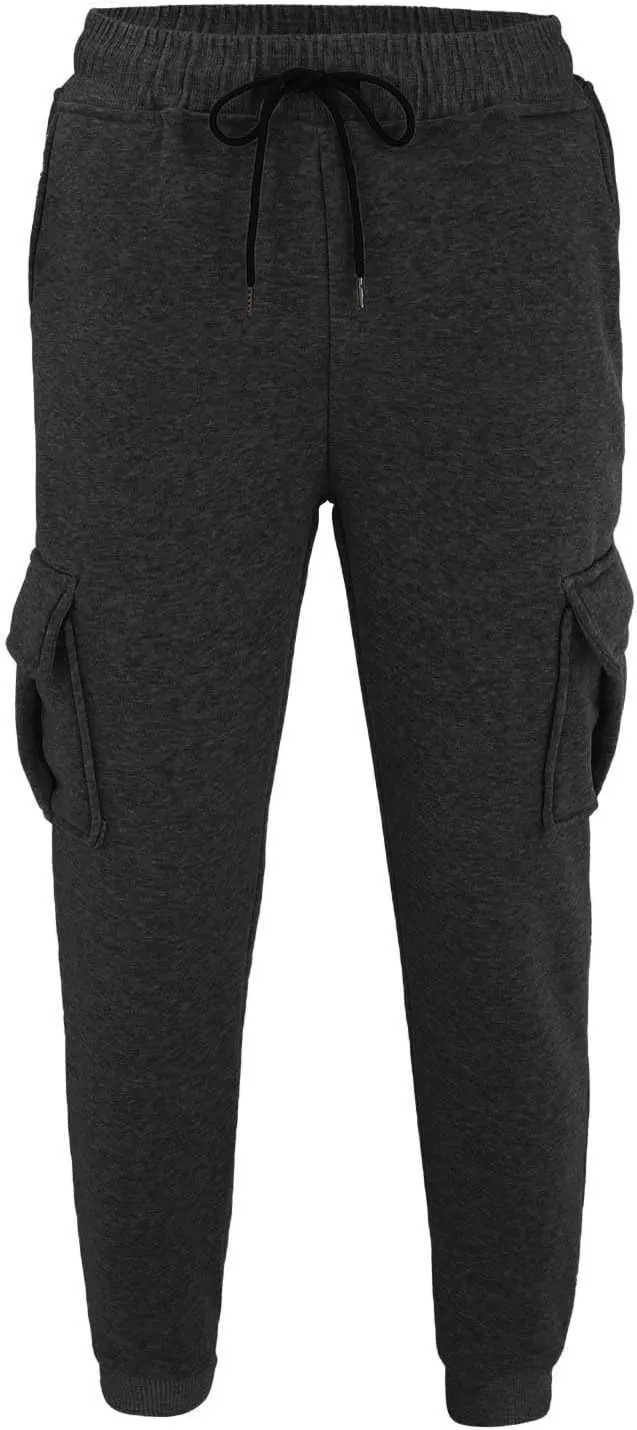 CRNTCEM Men's Cotton Tracksuit Bottoms Drawstring Straight Leg Athletic Jogging Pants Summer Workout Running Cargo Trousers