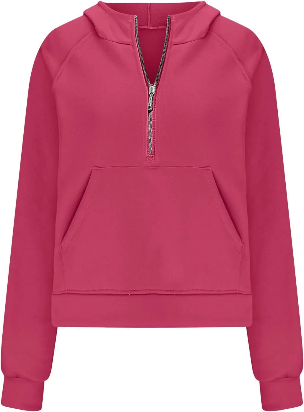 Crop Sweatshirts For Women Half Zip Up Hoodies Fall Fashion Outfits 2023 Long Sleeve Oversized Quarter Zip Pullovers