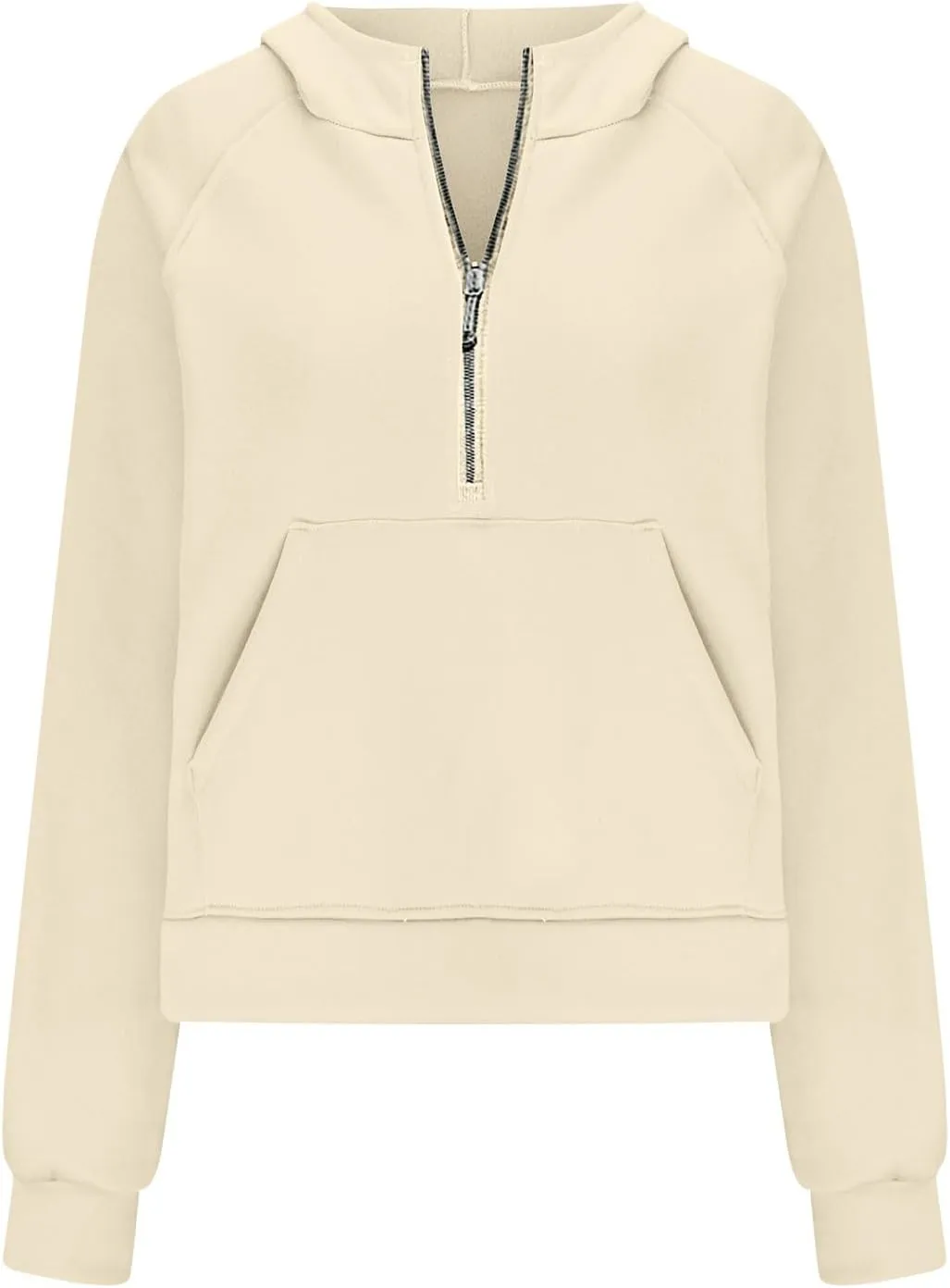 Crop Sweatshirts For Women Half Zip Up Hoodies Fall Fashion Outfits 2023 Long Sleeve Oversized Quarter Zip Pullovers