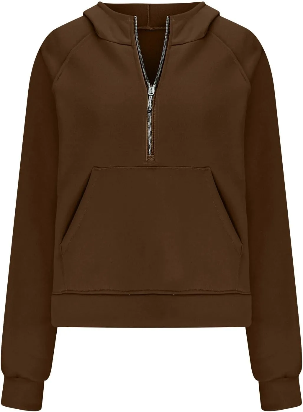 Crop Sweatshirts For Women Half Zip Up Hoodies Fall Fashion Outfits 2023 Long Sleeve Oversized Quarter Zip Pullovers