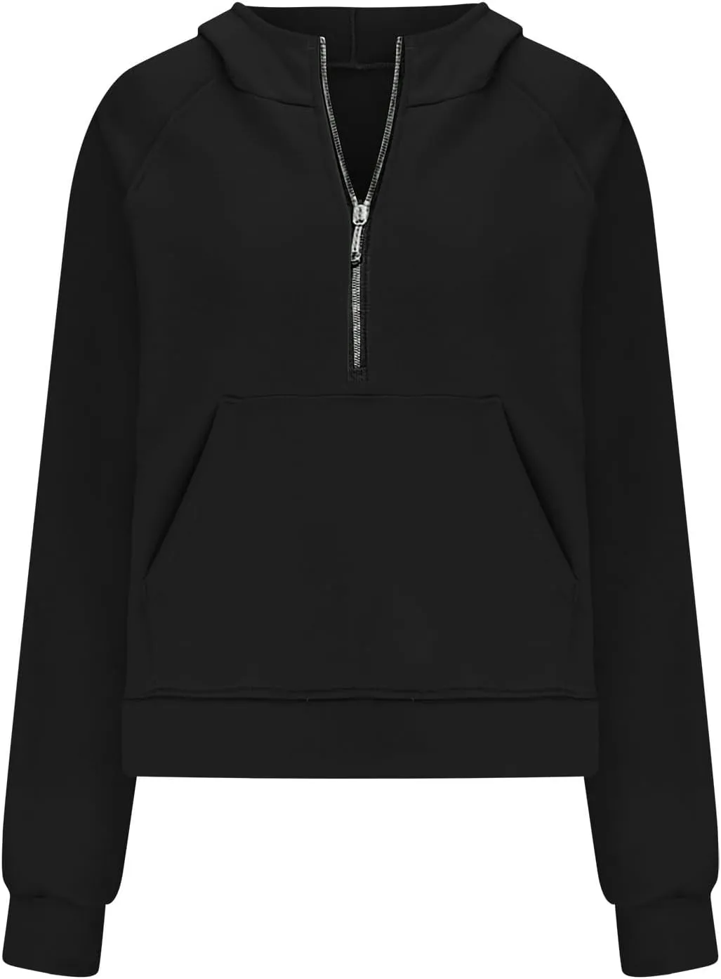 Crop Sweatshirts For Women Half Zip Up Hoodies Fall Fashion Outfits 2023 Long Sleeve Oversized Quarter Zip Pullovers