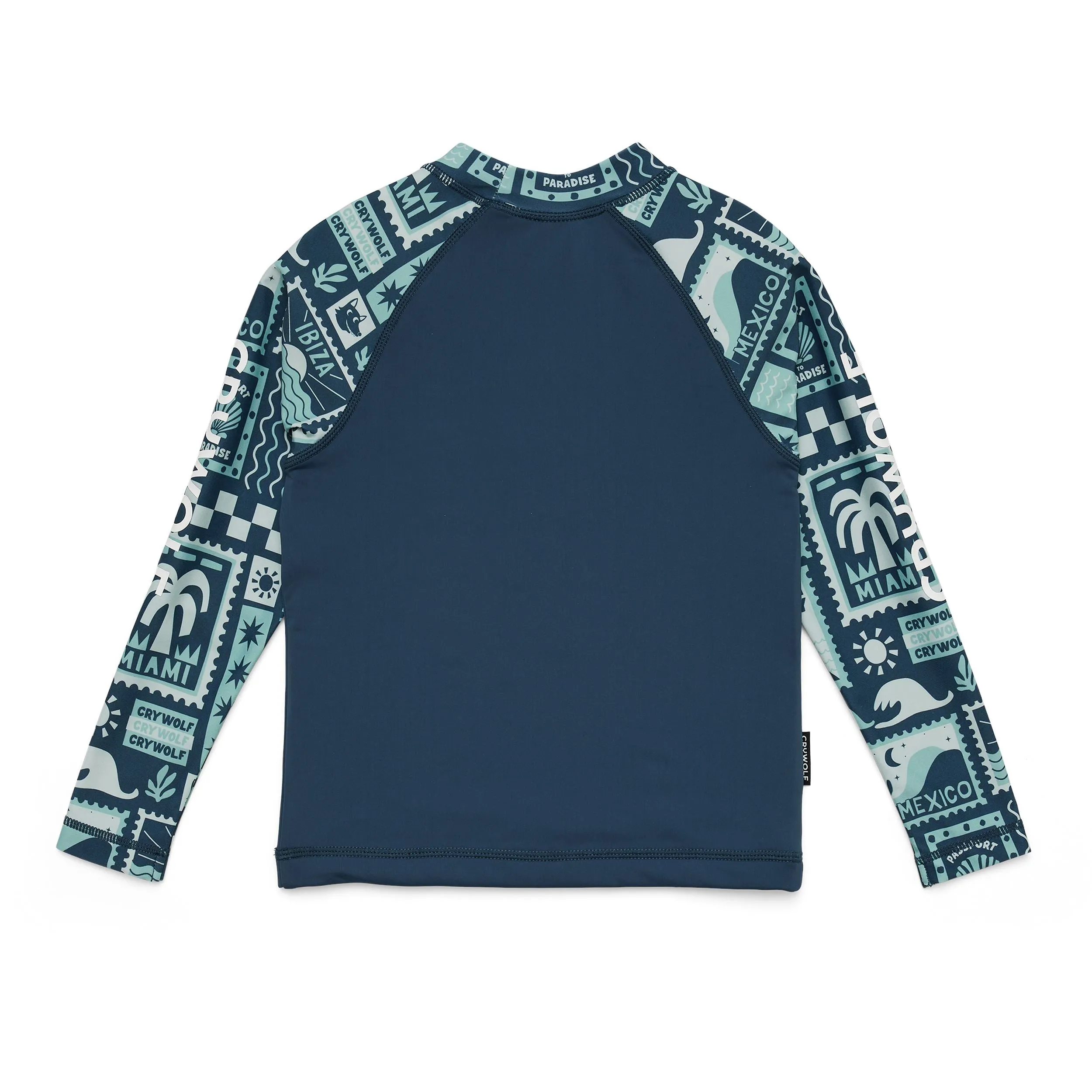 Crywolf Rash Vest - Blue Postcards