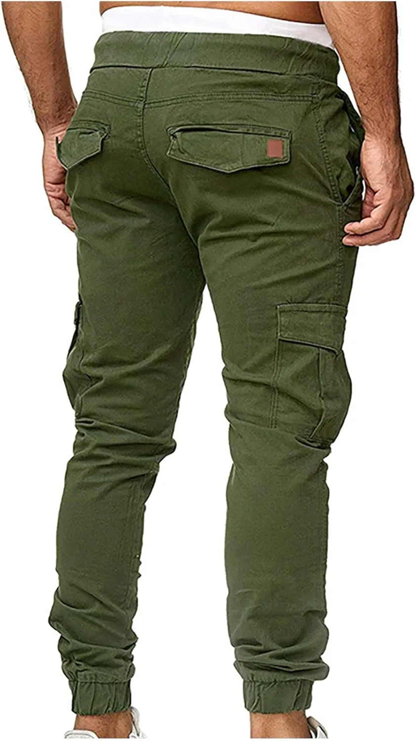 Ctreela Fashion Slim Fit Jogger for Men Hip Hop Urban Track Pants Athletic Low Rise Chino Pants Gym Training Workout Pants