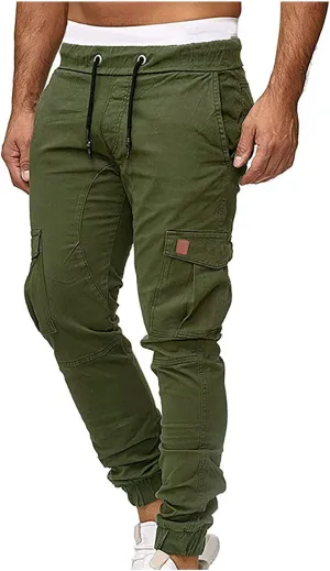 Ctreela Fashion Slim Fit Jogger for Men Hip Hop Urban Track Pants Athletic Low Rise Chino Pants Gym Training Workout Pants