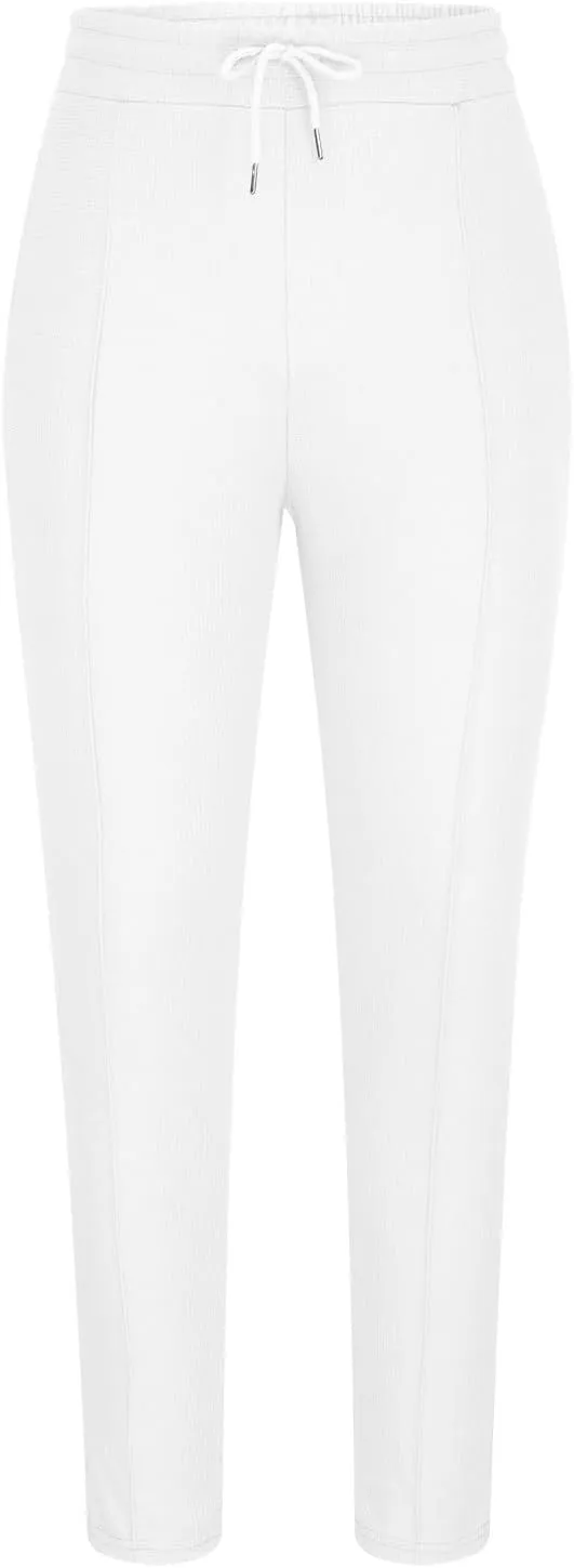 Ctreela Men's Casual Dress Pants Skinny Chino Pants Waffle Tapered Pants Flat Front Slacks Slim-Fit Elastic Waist Trousers