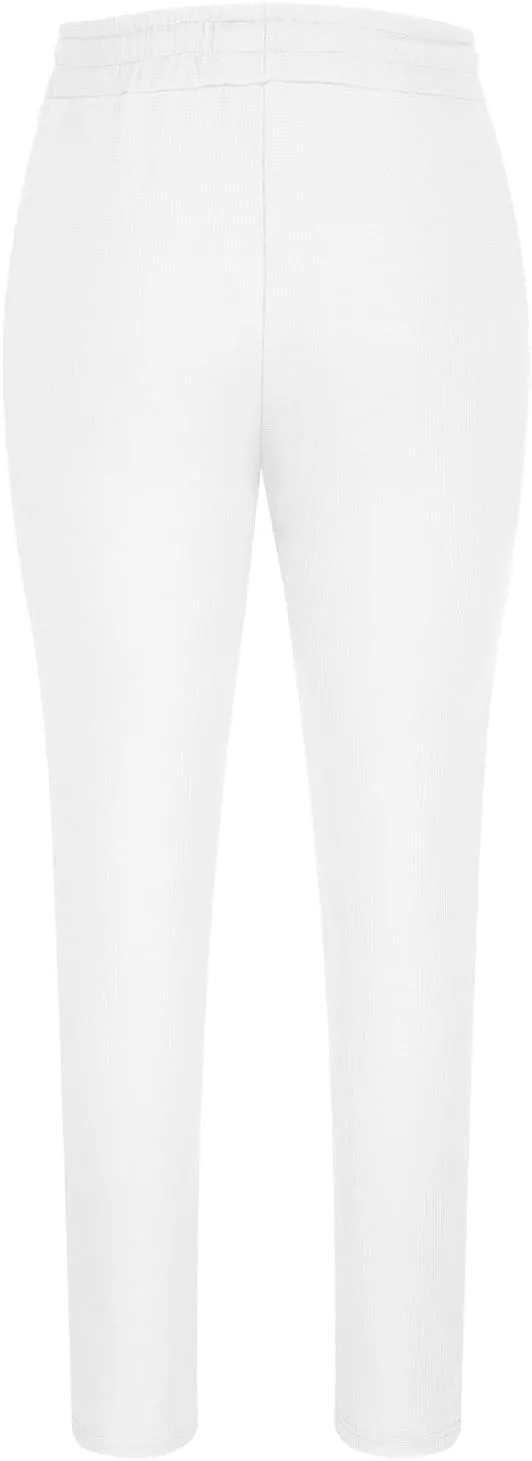 Ctreela Men's Casual Dress Pants Skinny Chino Pants Waffle Tapered Pants Flat Front Slacks Slim-Fit Elastic Waist Trousers