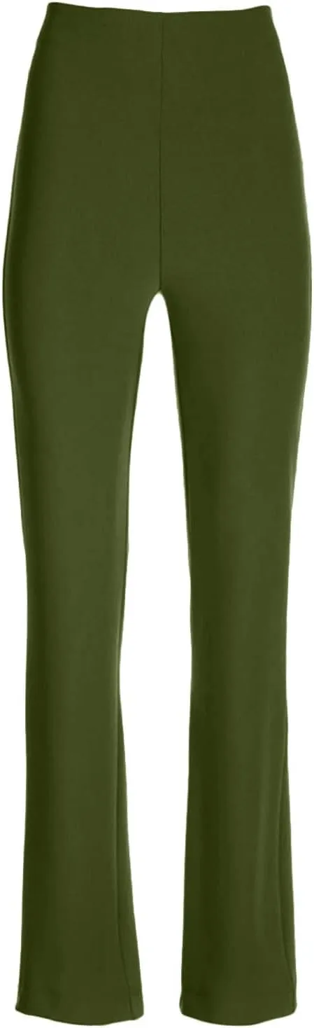 Ctreela Women High Waist Slacks Work Casual Slim Fit Dress Pants Flare Leg Bootcut Office Trousers Soft Leisure Pants