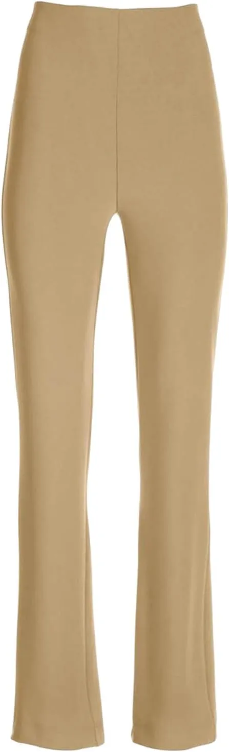Ctreela Women High Waist Slacks Work Casual Slim Fit Dress Pants Flare Leg Bootcut Office Trousers Soft Leisure Pants