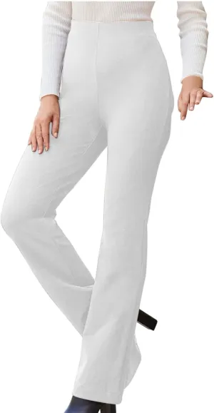 Ctreela Women High Waist Slacks Work Casual Slim Fit Dress Pants Flare Leg Bootcut Office Trousers Soft Leisure Pants