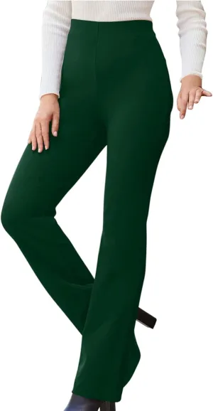 Ctreela Women High Waist Slacks Work Casual Slim Fit Dress Pants Flare Leg Bootcut Office Trousers Soft Leisure Pants