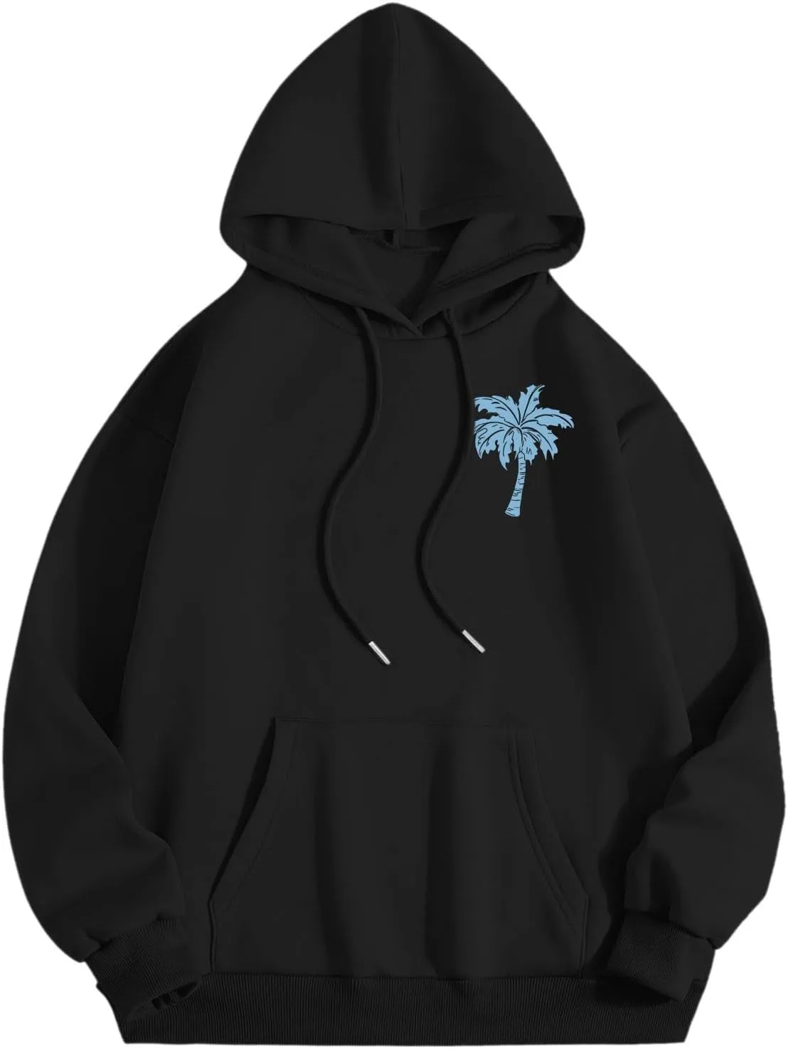 Cute 2 Piece Outfits Women, Teen Girls Preppy Puff Pullover Hoodies Pocket Drawstring Oversized Sweatpant Outfit Sets