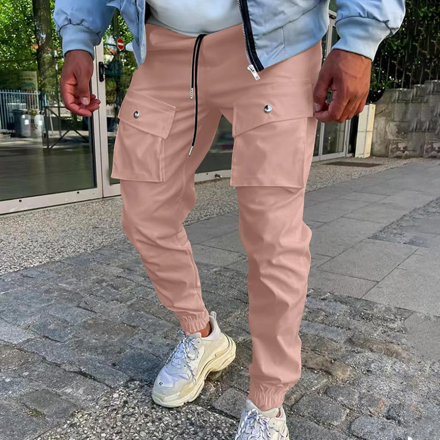 Designer Slim Fit Jogger Mens Joggers Pants Casual Workout Running Gym Sweatpants with Drawstring Cargo Hiking Pants