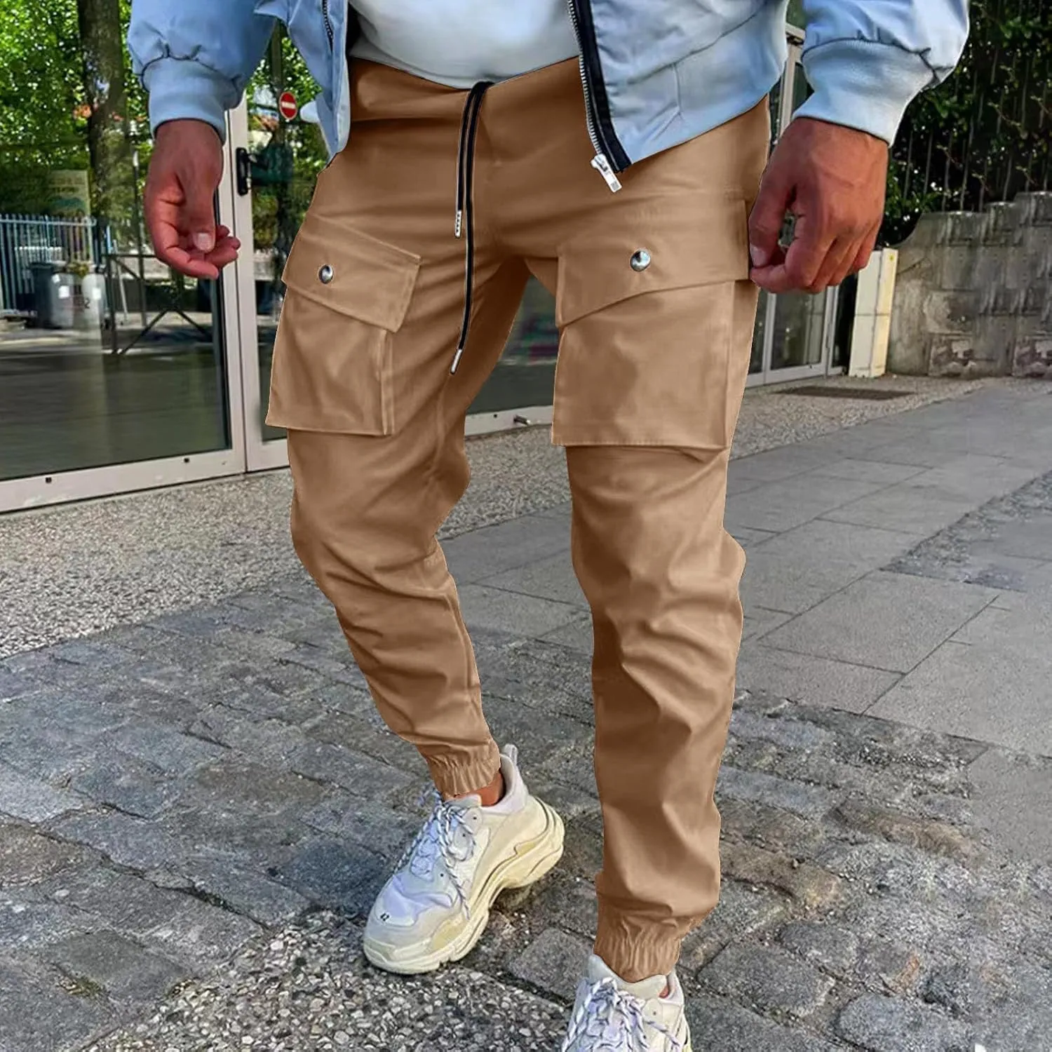 Designer Slim Fit Jogger Mens Joggers Pants Casual Workout Running Gym Sweatpants with Drawstring Cargo Hiking Pants