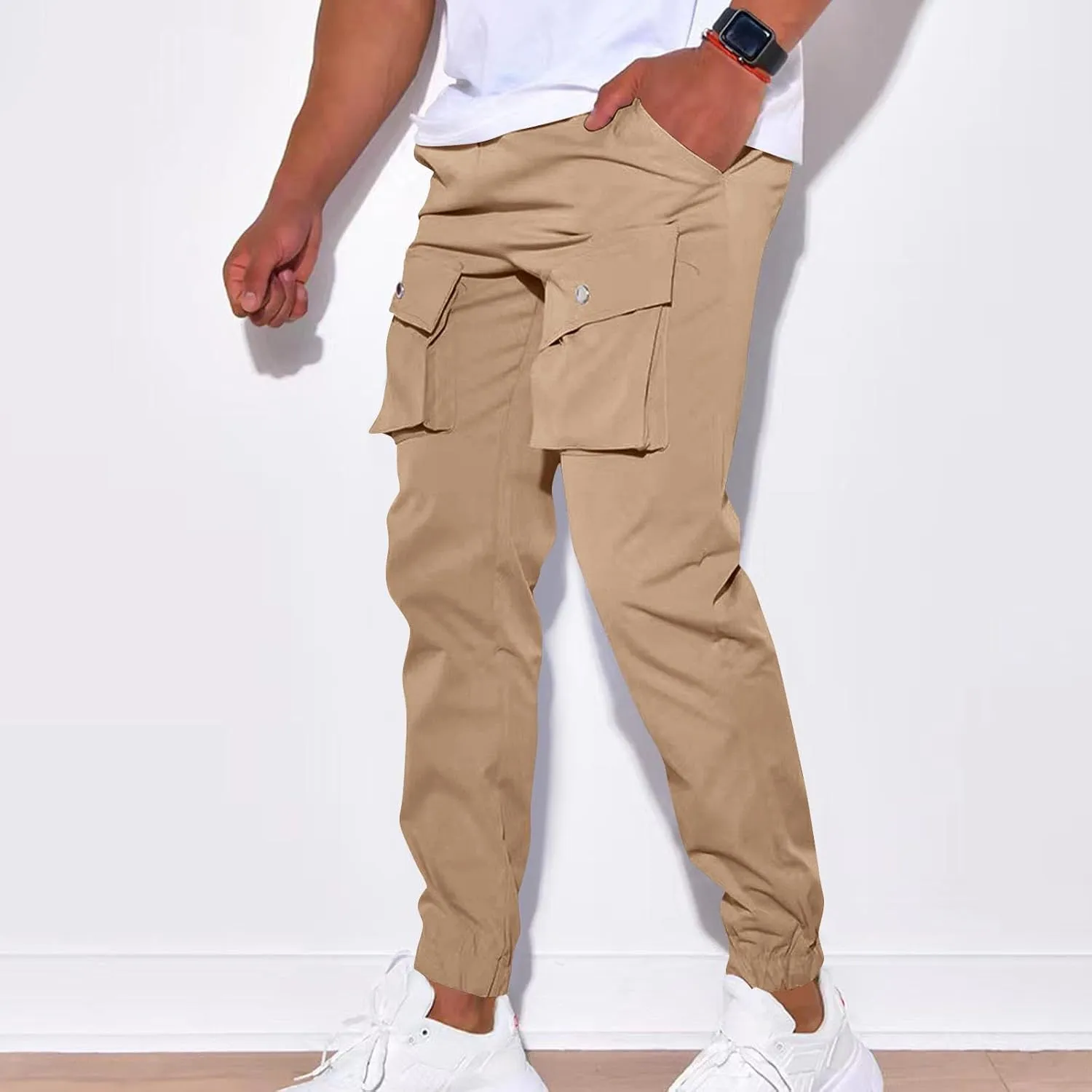 Designer Slim Fit Jogger Mens Joggers Pants Casual Workout Running Gym Sweatpants with Drawstring Cargo Hiking Pants